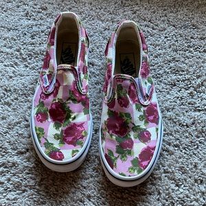 Vans slip on shoes rose/checkered